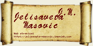 Jelisaveta Mašović vizit kartica